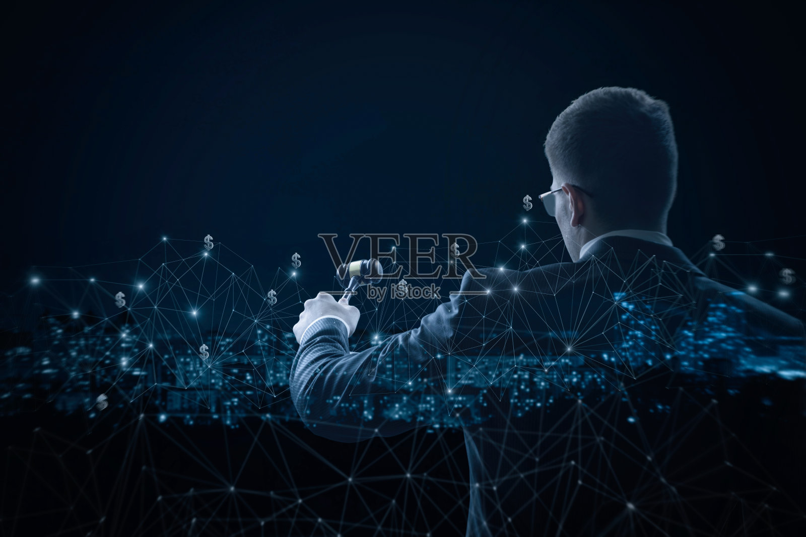 城市网络拍卖概念照片摄影图片