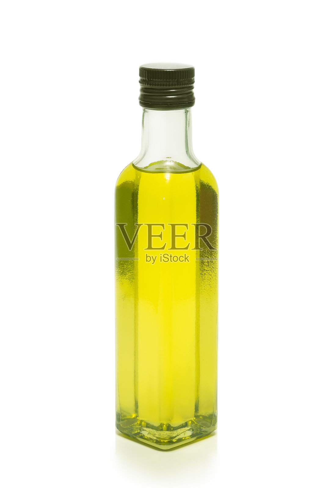 烹饪橄榄油玻璃瓶，孤立照片摄影图片