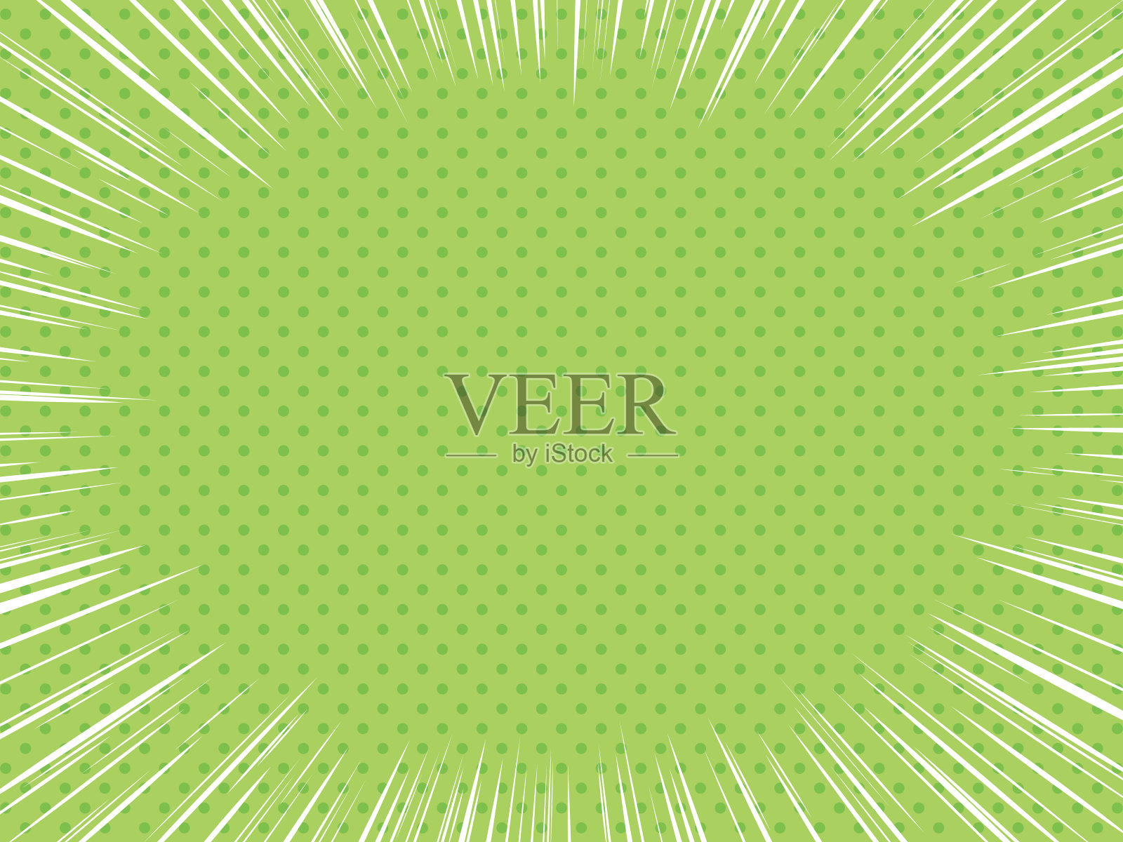 简单的白色集中线和点背景(黄绿色)插画图片素材