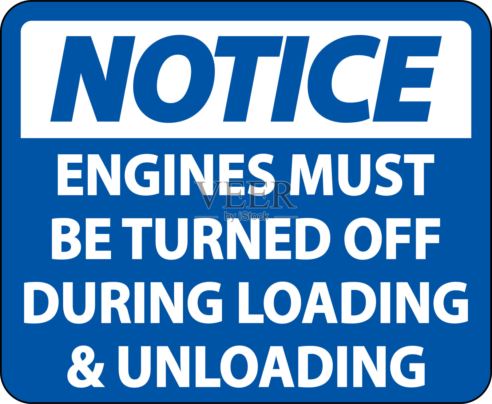 白色背景上的“引擎必须关闭”标志插画图片素材