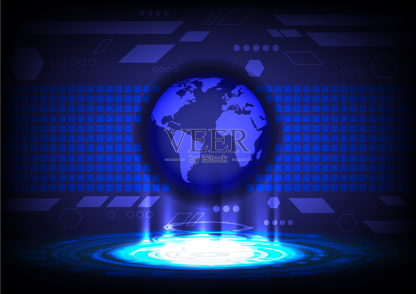 世界抽象背景技术概念插画图片素材