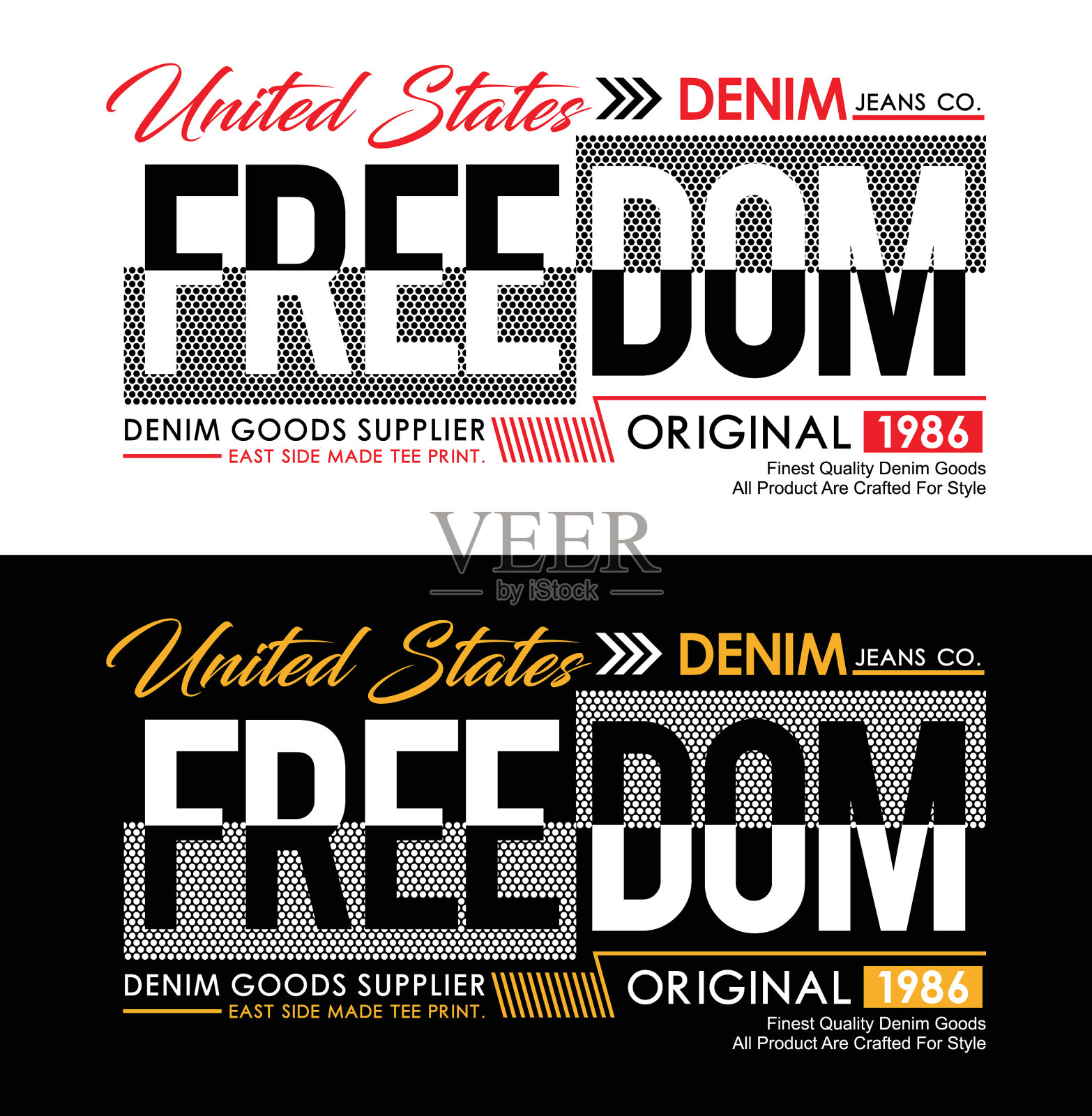 自由城市牛仔布排版美国风格插画图片素材