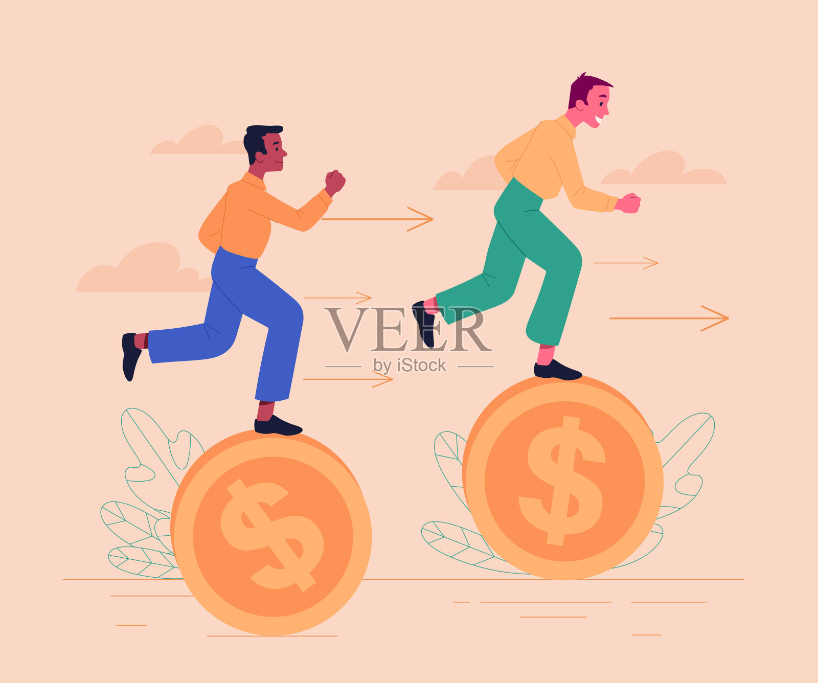 企业投资的概念插画图片素材