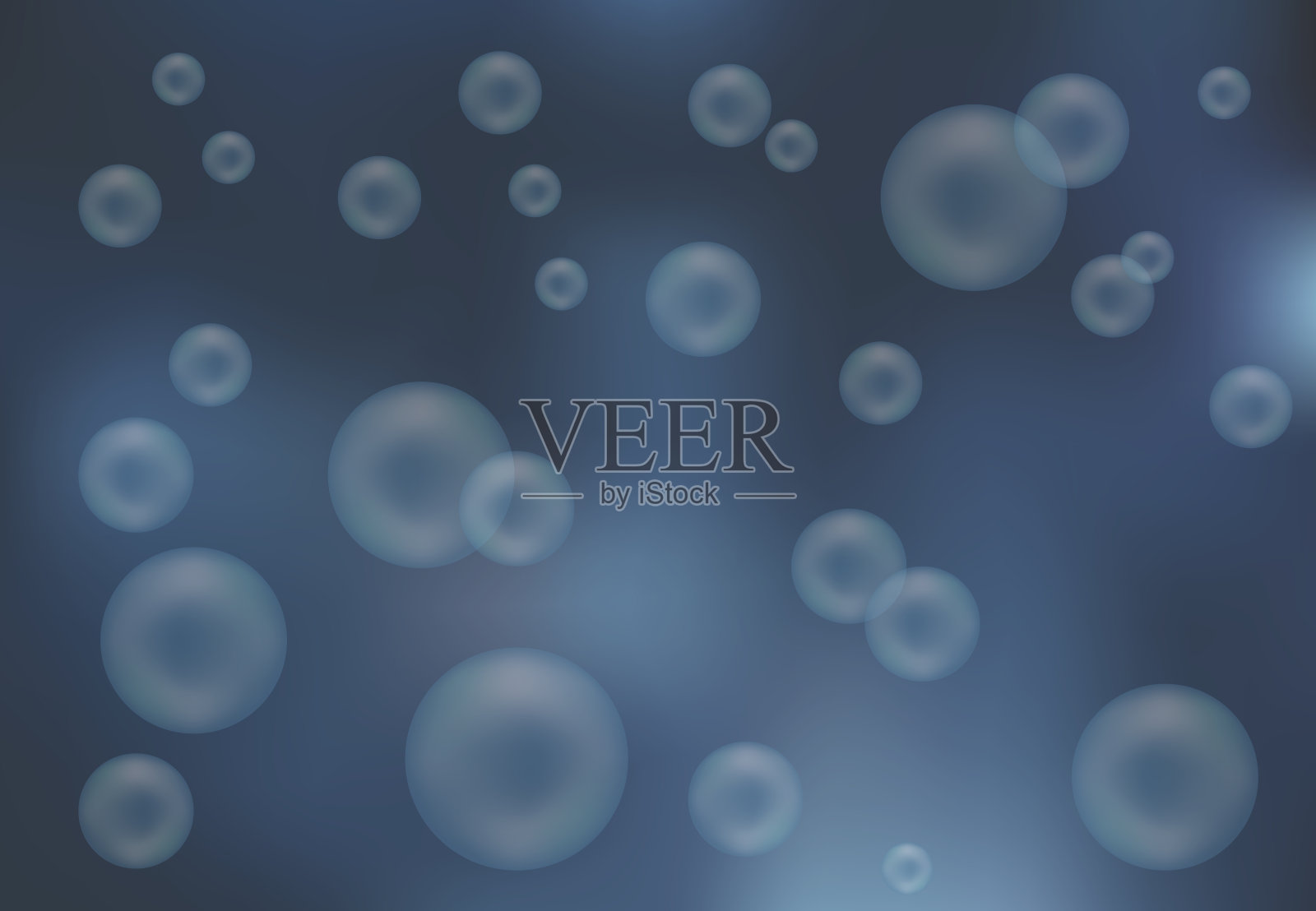 带有气泡的模糊背景插画图片素材