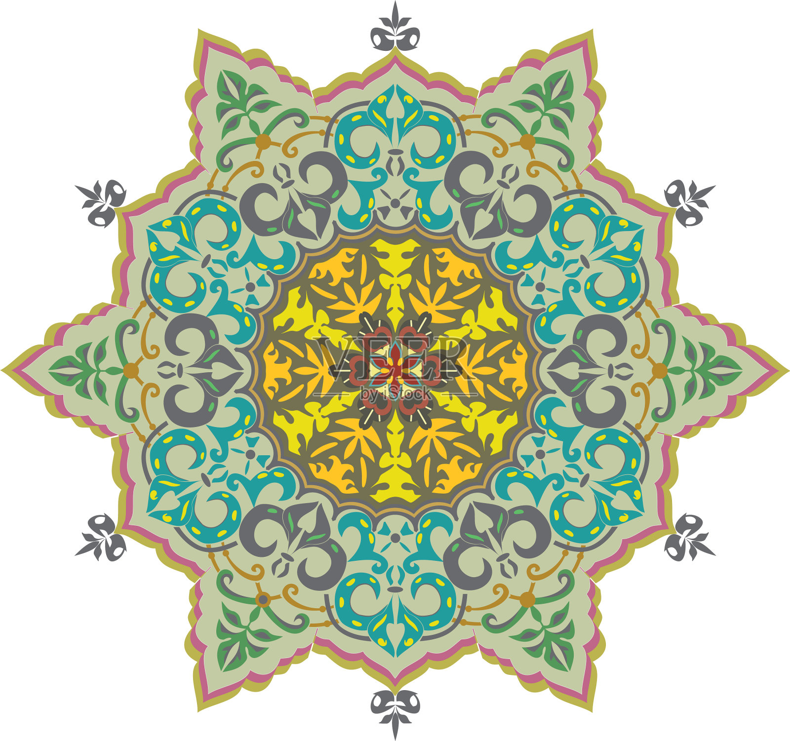 曼荼罗是印度传统图案插画图片素材