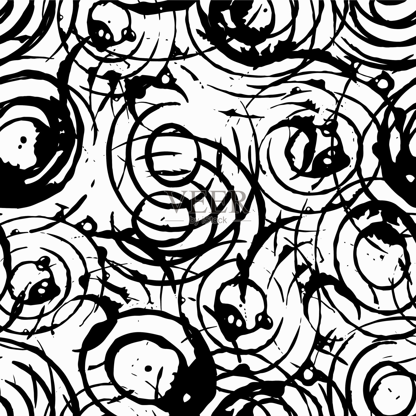 单色图案在白色背景插画图片素材