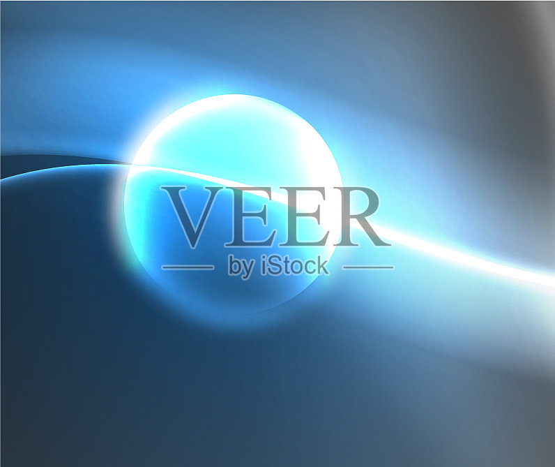 黑暗的空间有闪亮的霓虹灯光运动波插画图片素材