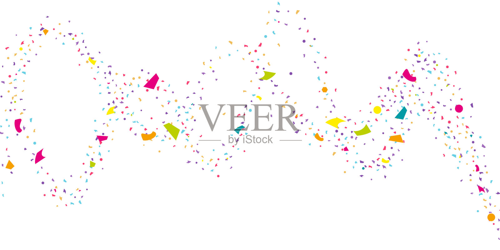 抽象的五彩纸屑飞插画图片素材