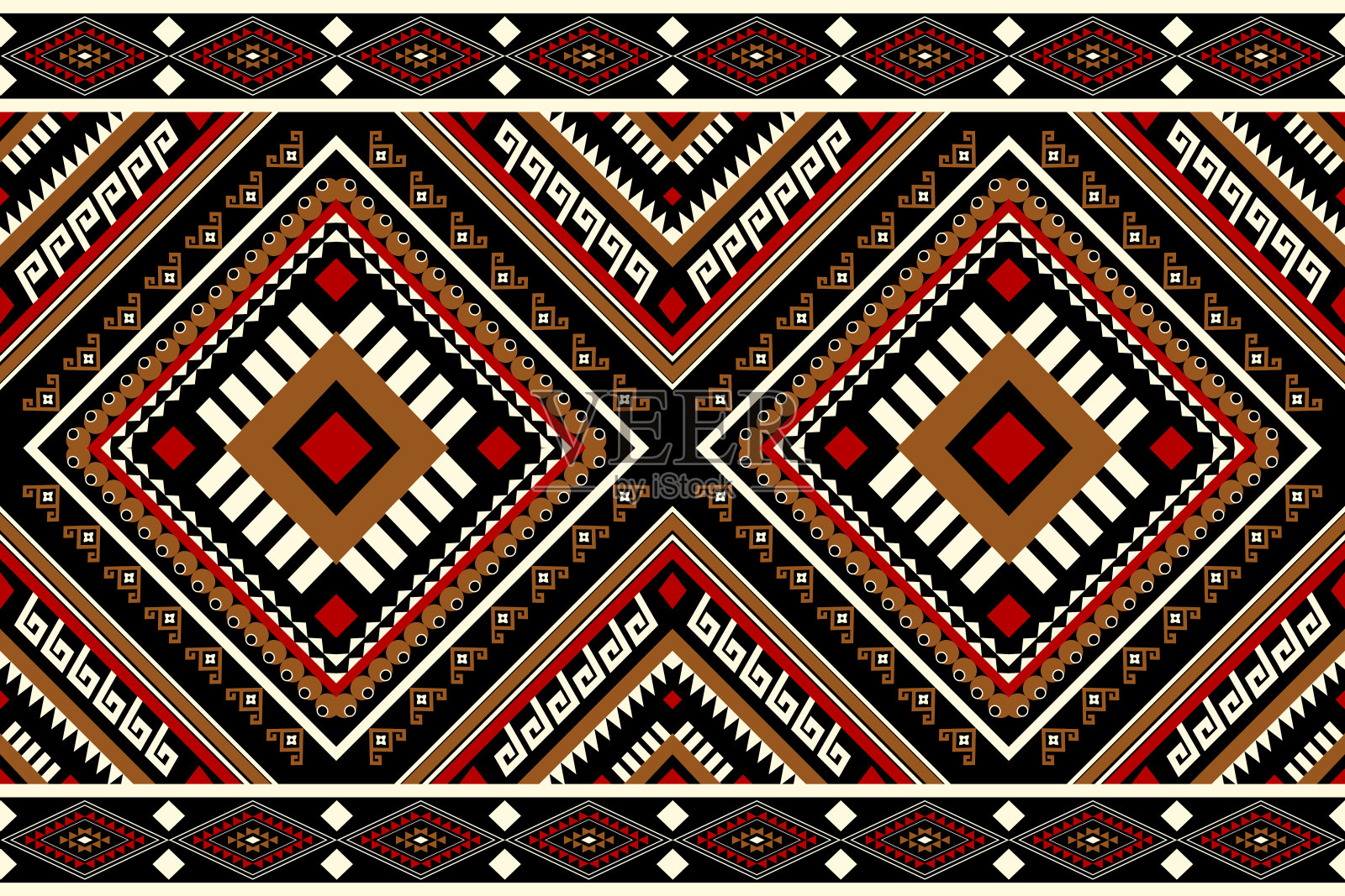 美丽的非洲部落图案插画图片素材