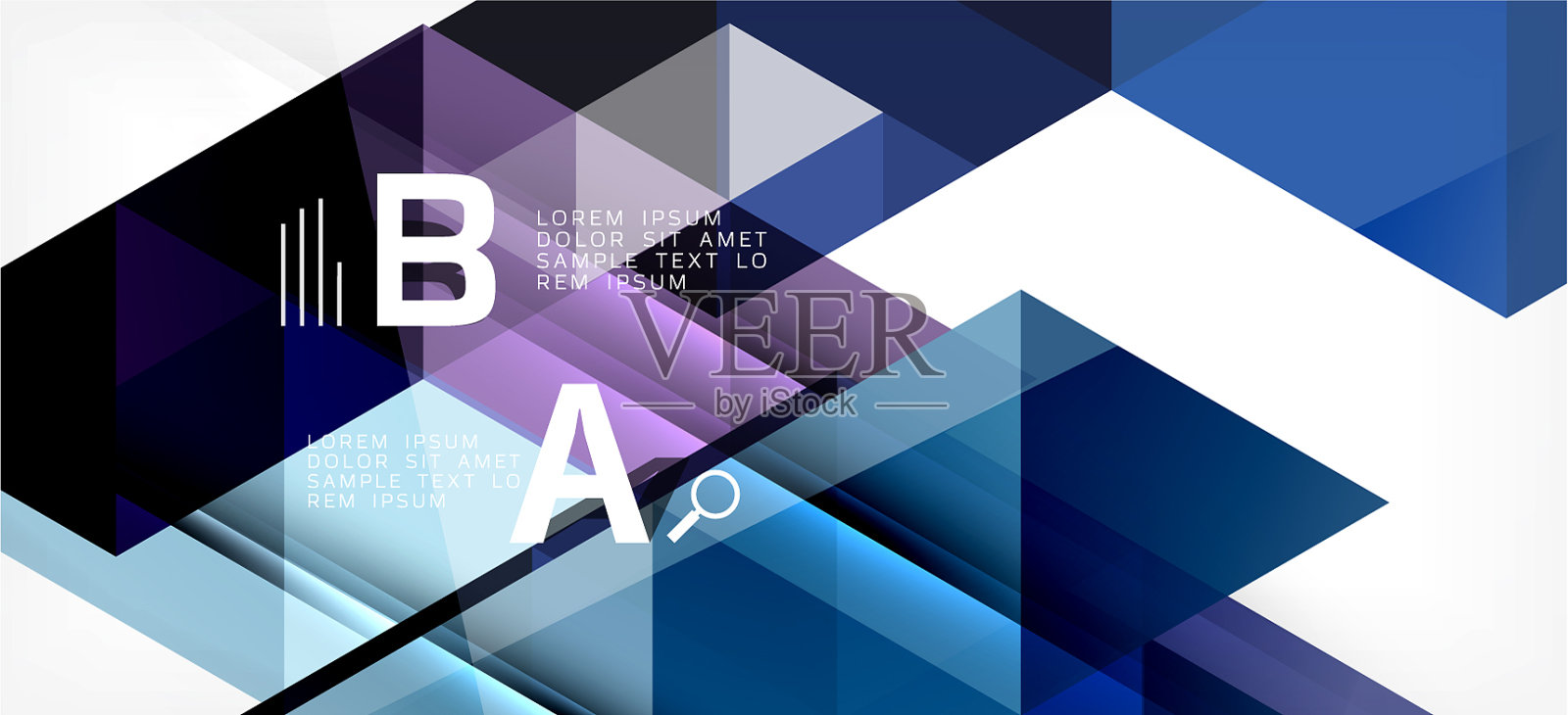 抽象三角形图案彩色背景插画图片素材