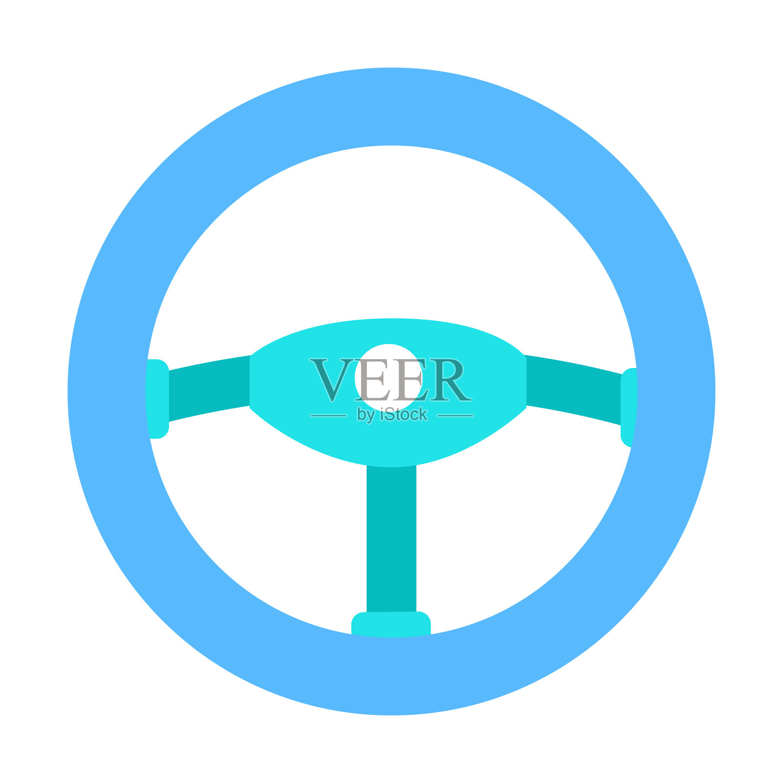 方向盘半平面颜色矢量对象插画图片素材