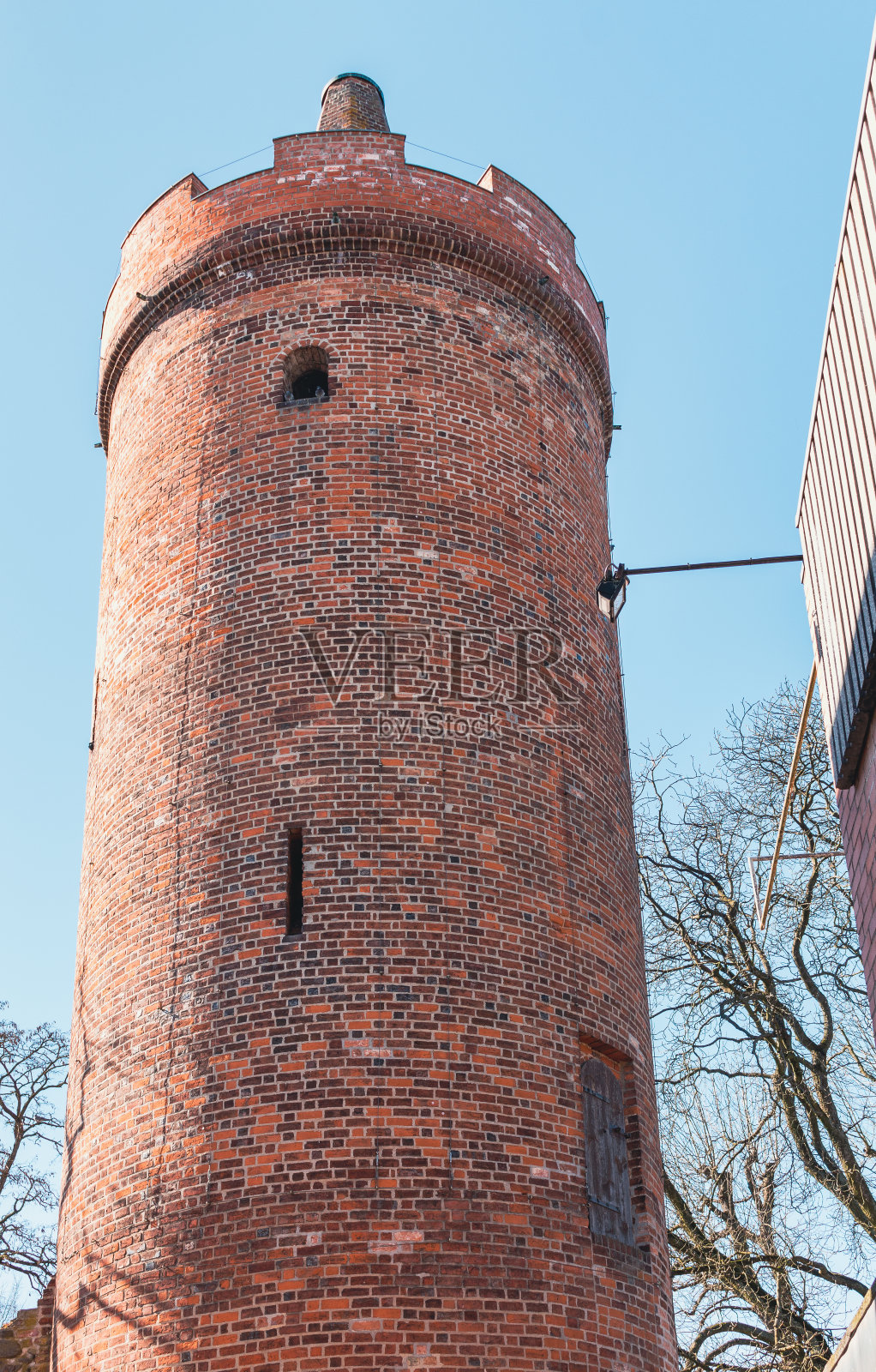 中世纪的粉塔照片摄影图片