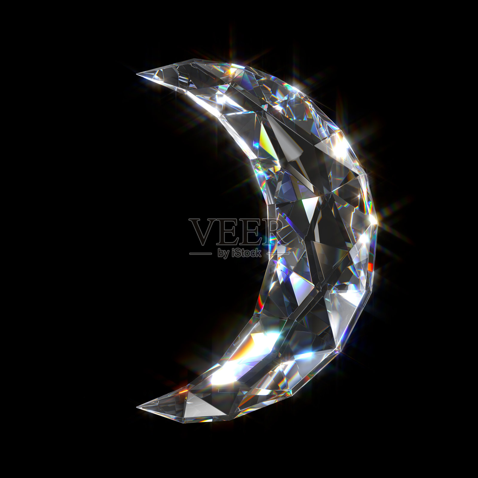 钻石新月照片摄影图片