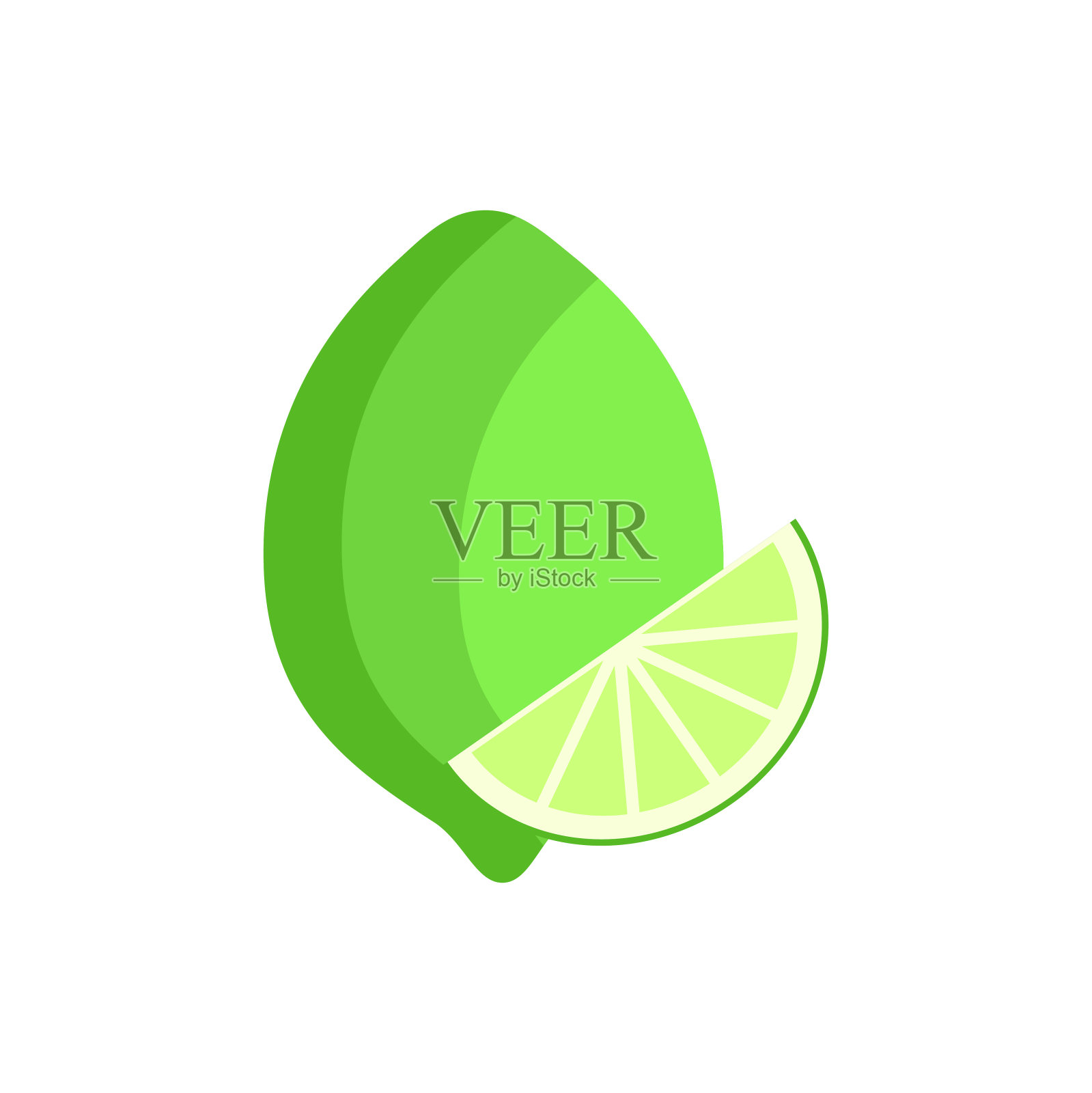 柠檬水果平面设计，矢量插图。设计元素图片