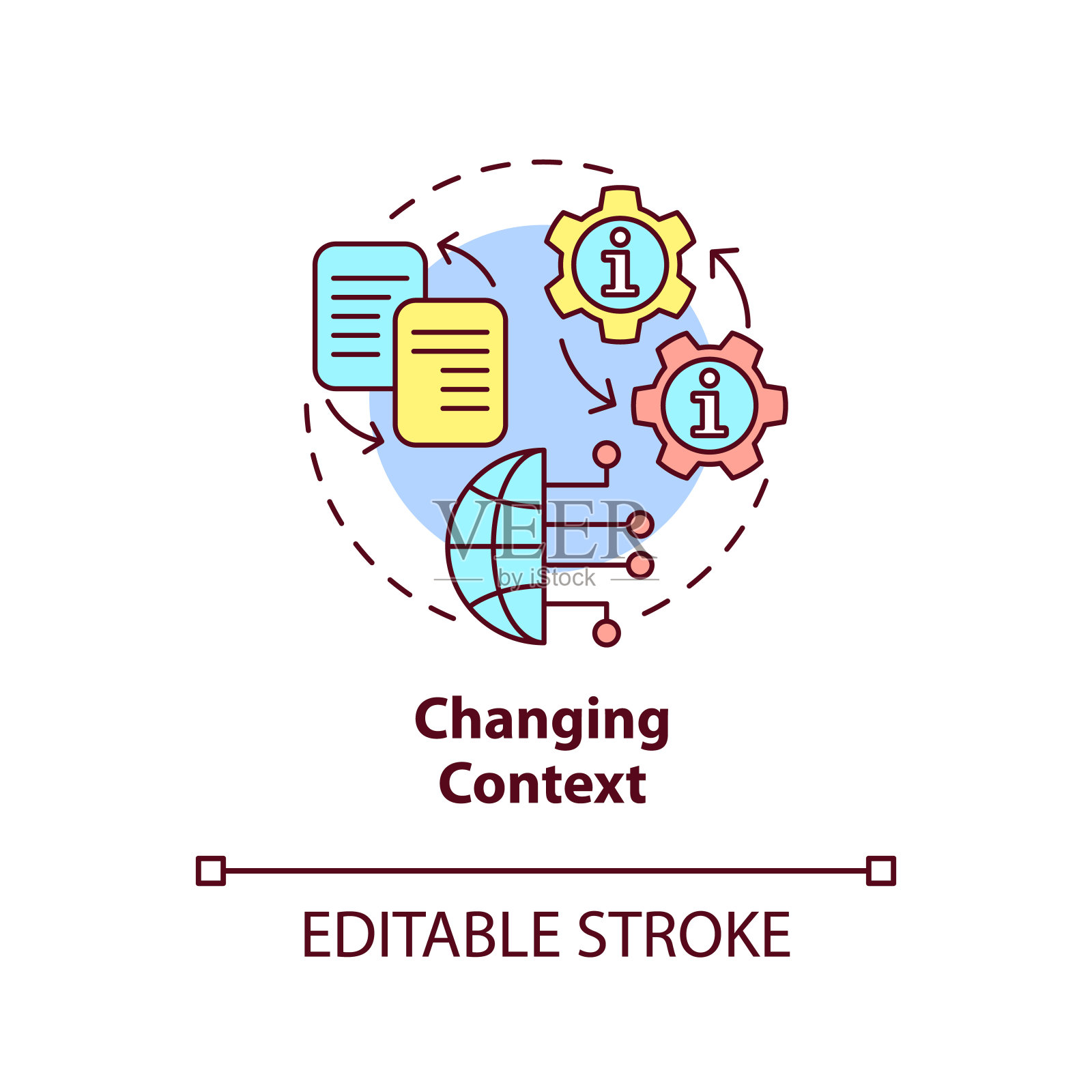 改变上下文概念图标插画图片素材