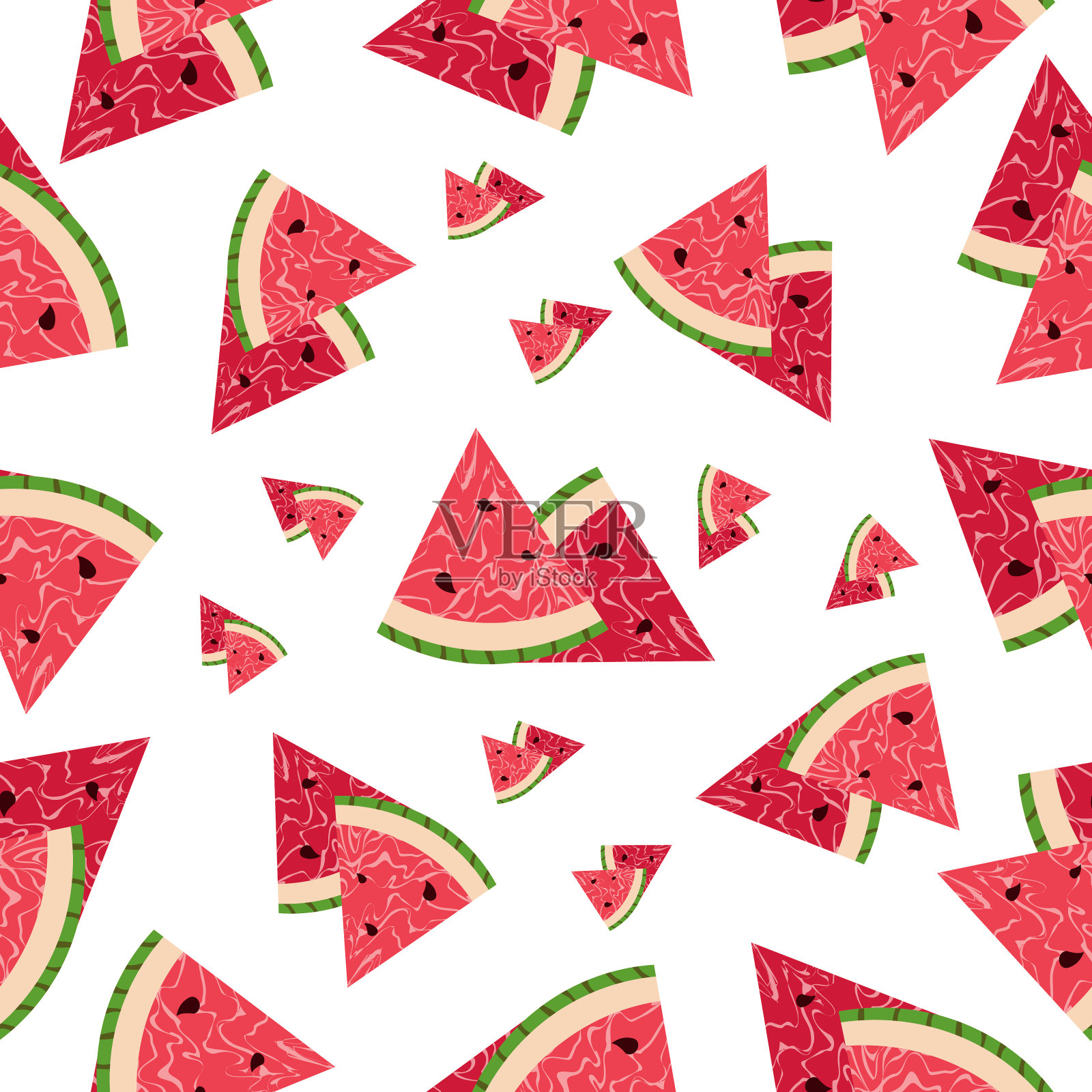 西瓜水果图案，矢量eps 10插画图片素材