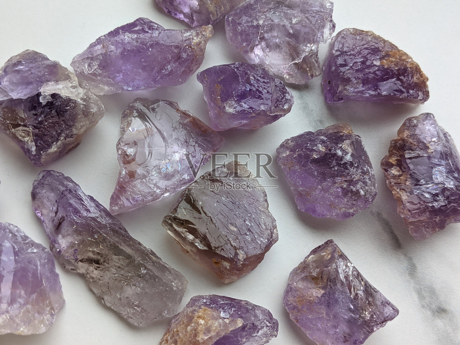 萤石彩色结晶矿物照片摄影图片