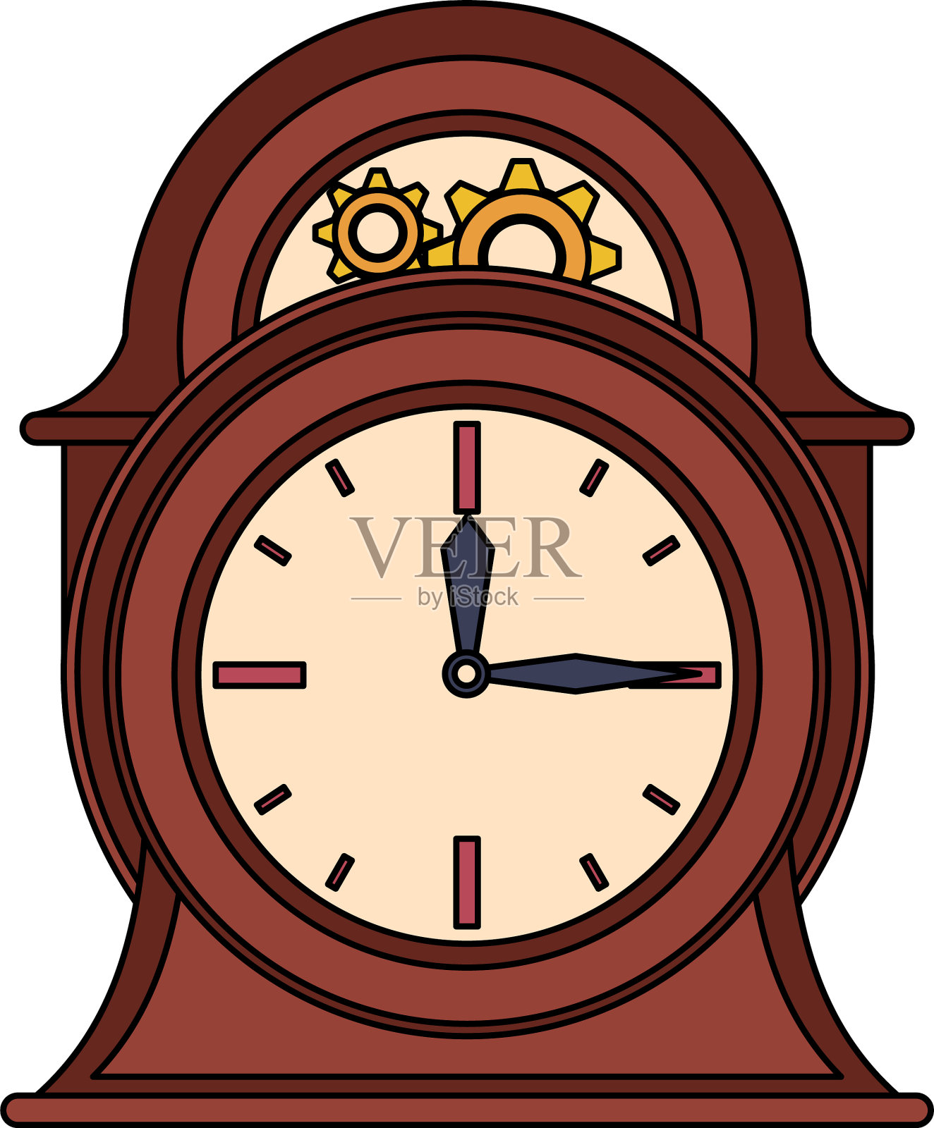 时间时钟手表闹钟卡通插画图片素材