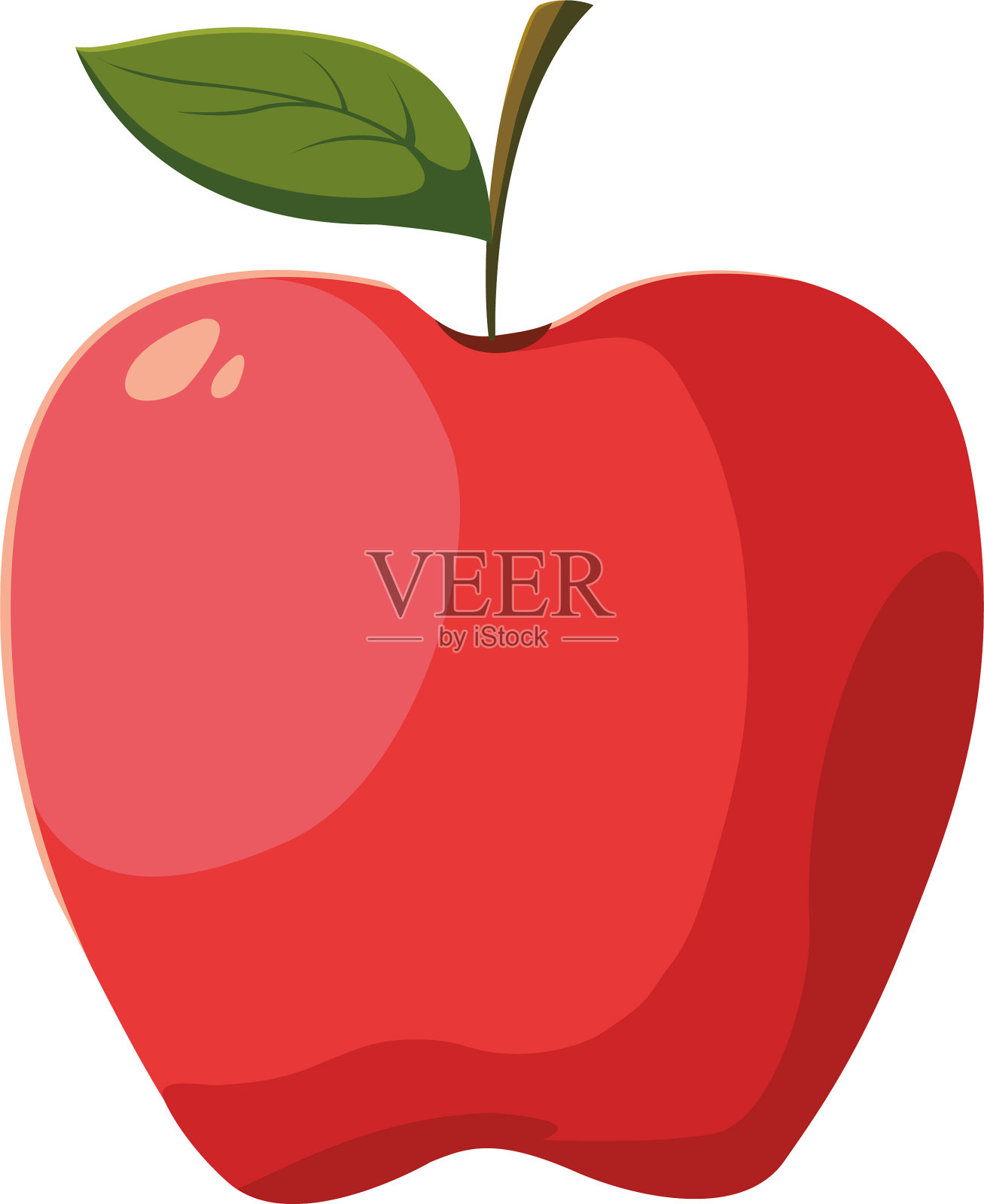 白色背景的苹果新鲜水果设计元素图片