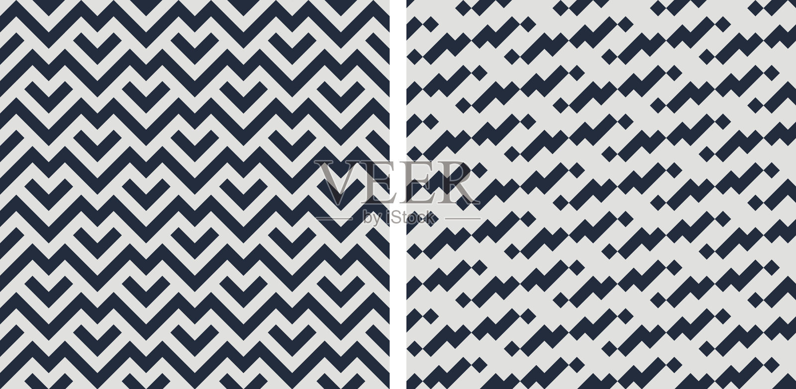 设置无缝图案抽象几何插画图片素材