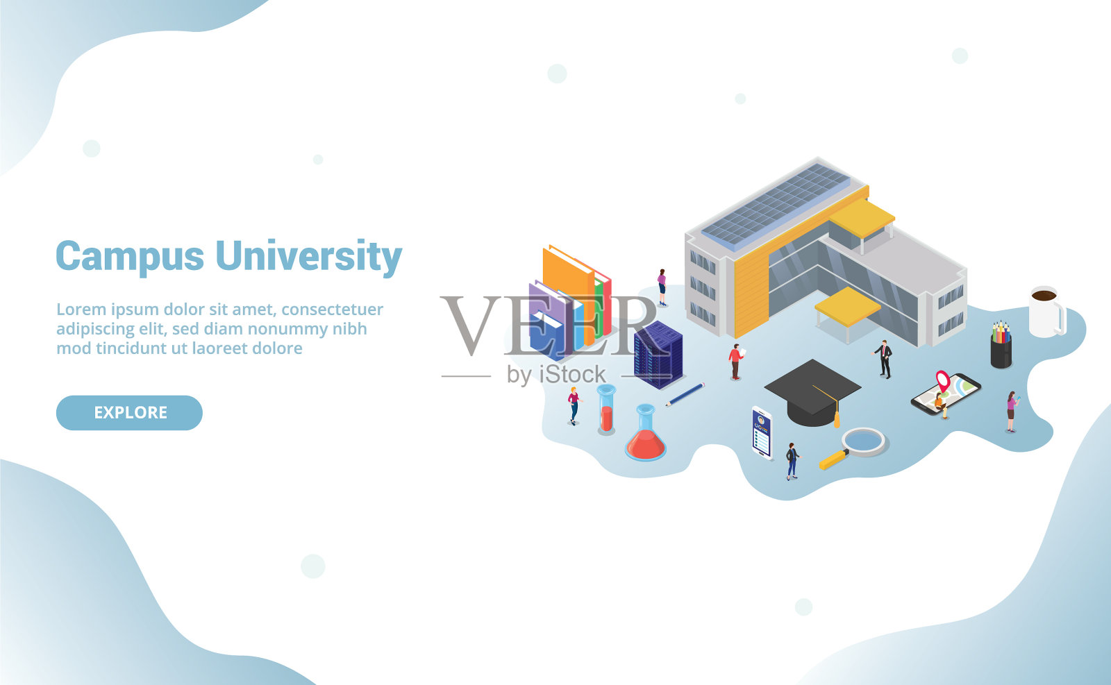 大学校园生活理念与大建筑设计模板素材