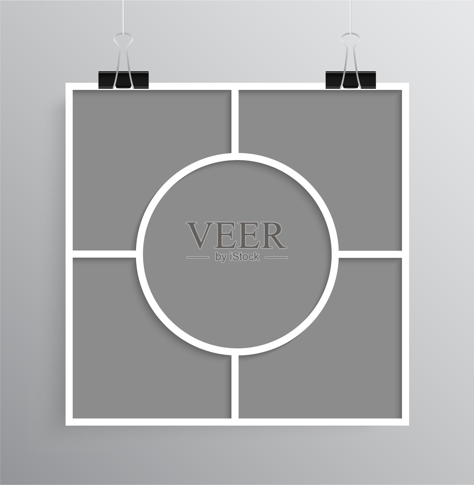 拼贴五帧照片，部分或图片插画图片素材