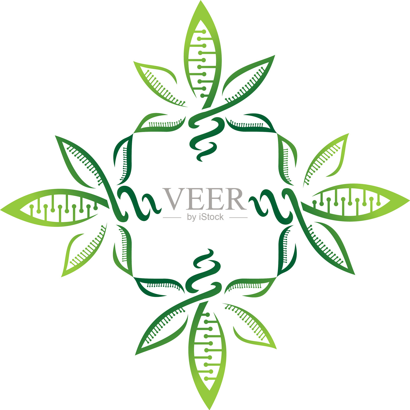 叶子和健康标志模板设计元素图片