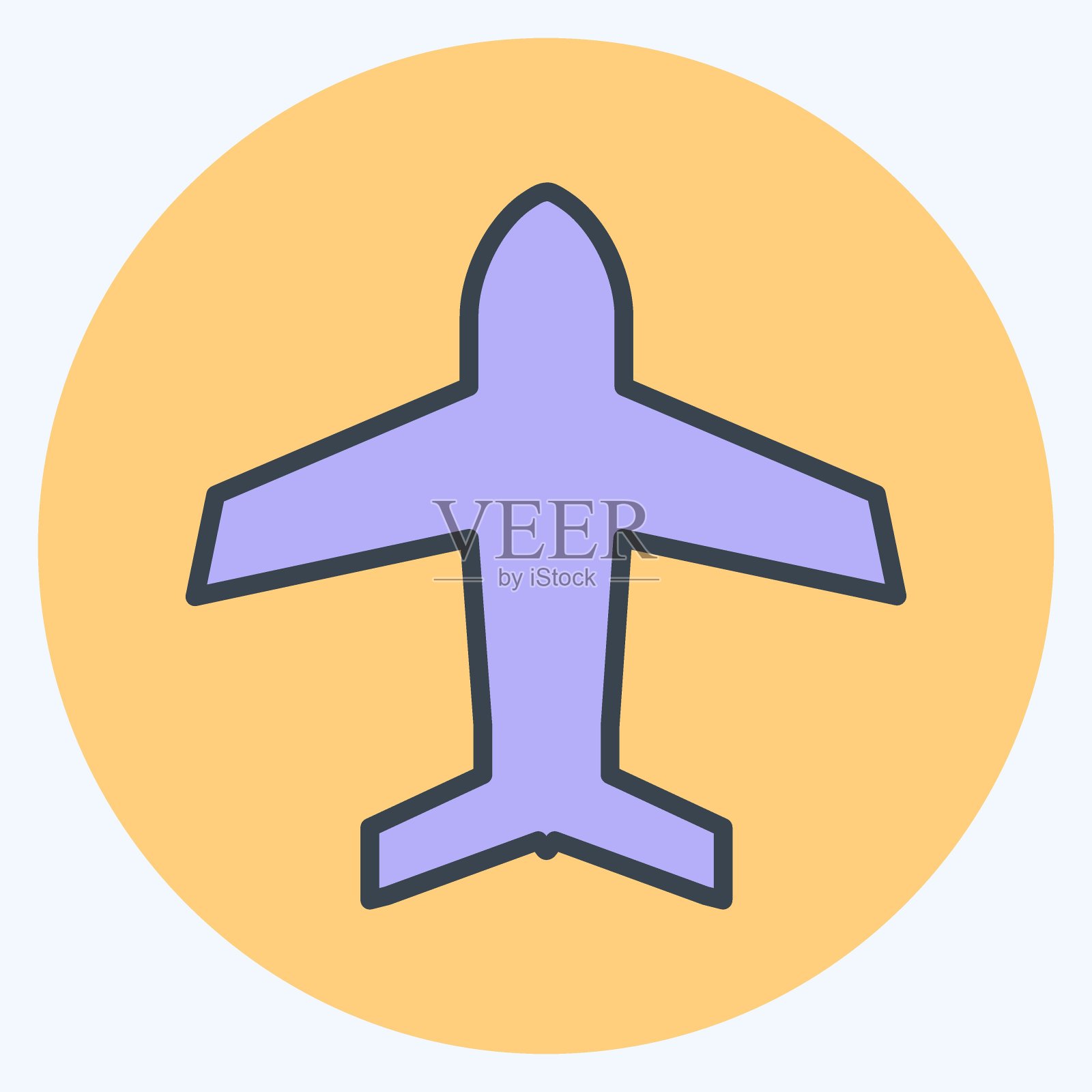 图标“飞行模式”。适合移动应用程序的符号。颜色风格交配。简单的设计可编辑。设计模板向量。简单的符号说明插画图片素材