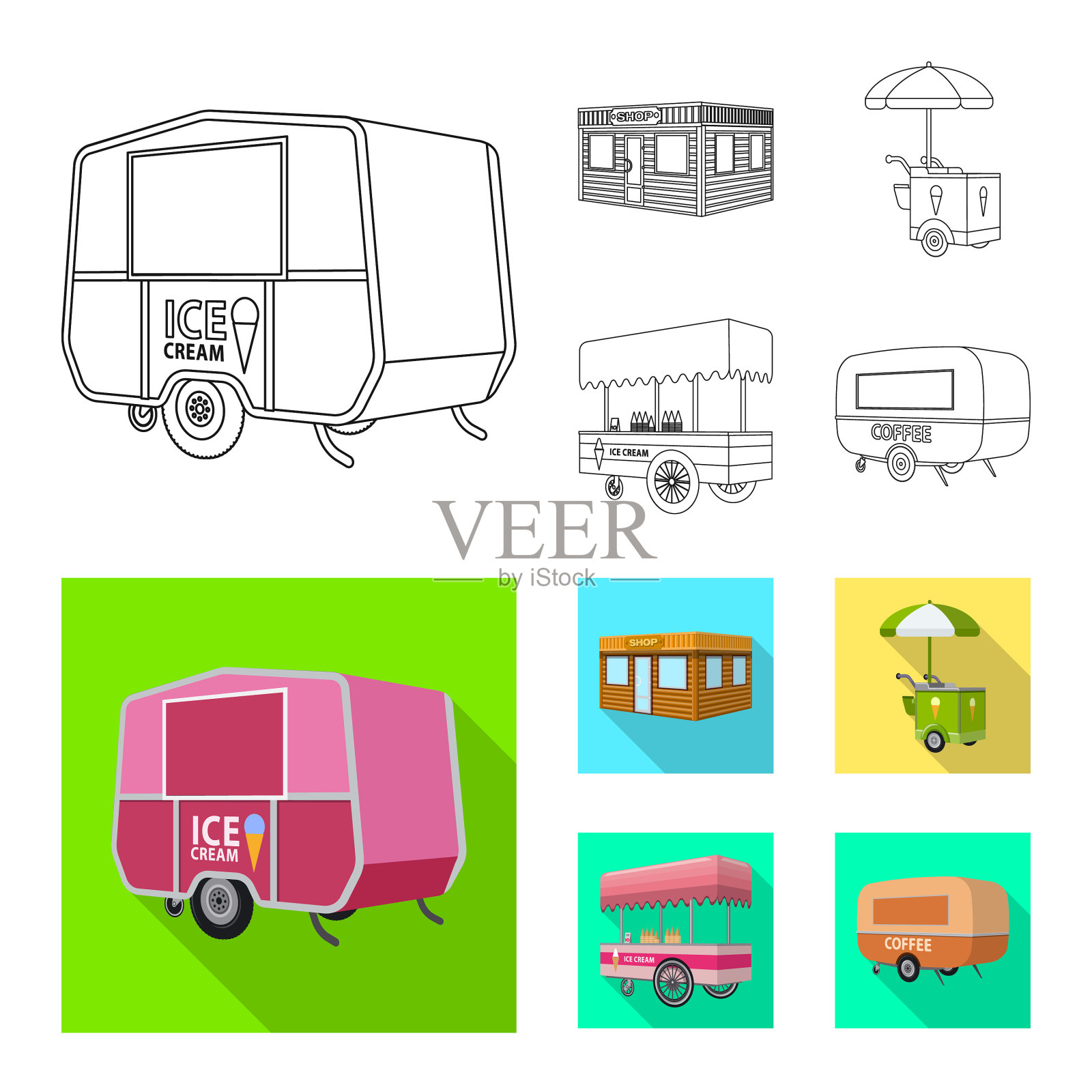 营销和帐篷图标插画图片素材