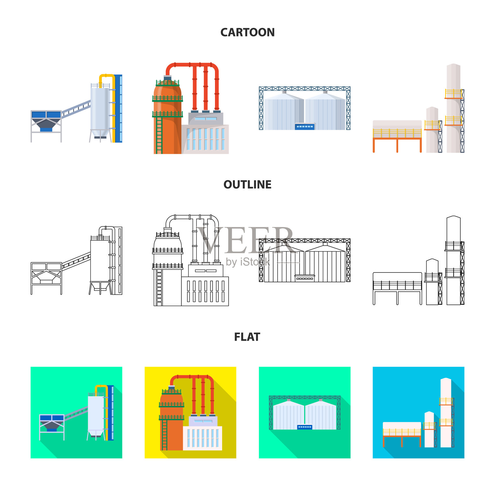 生产和结构插画图片素材