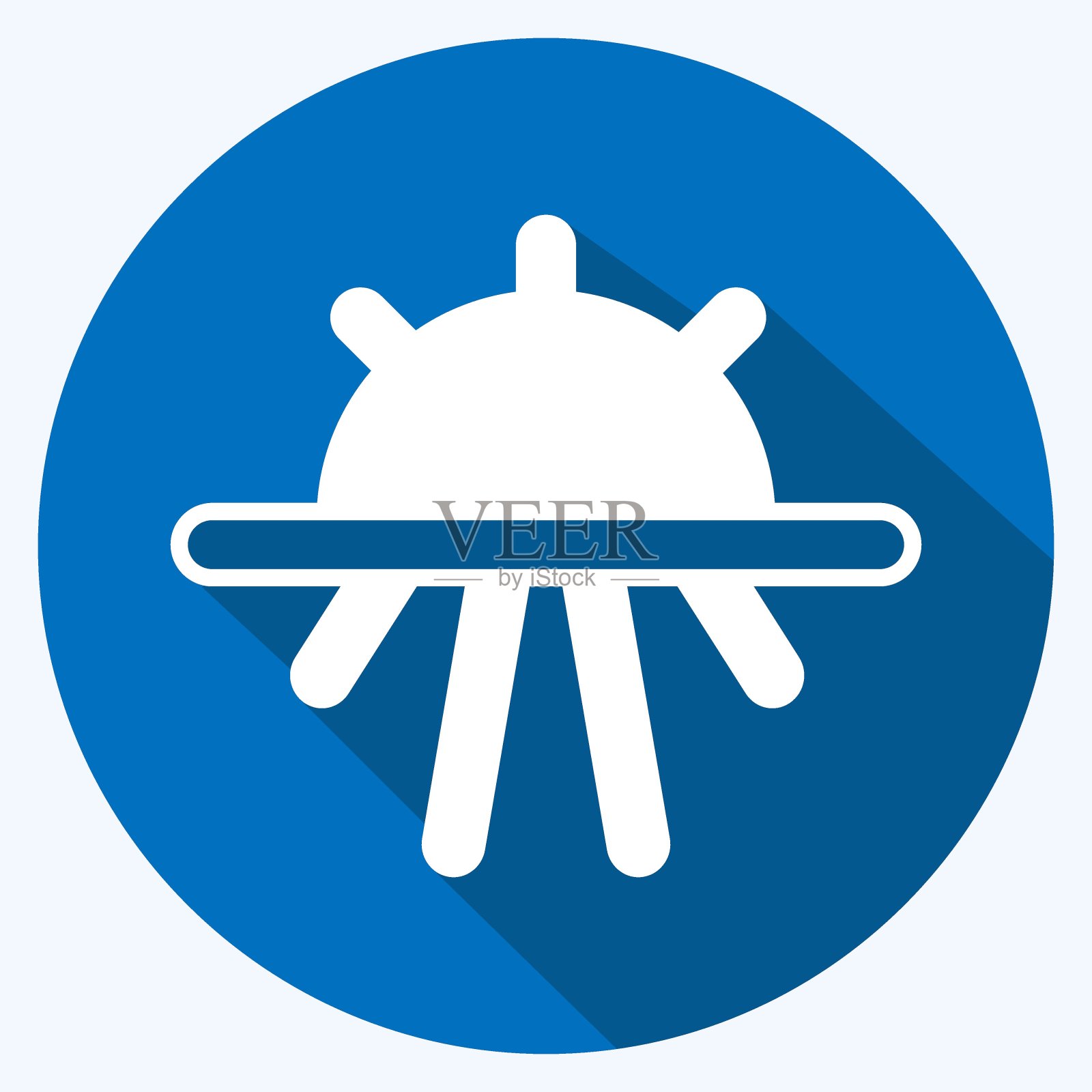 图标字段。适合园林的象征。长长的阴影风格。简单的设计可编辑。设计模板向量。简单的符号说明插画图片素材