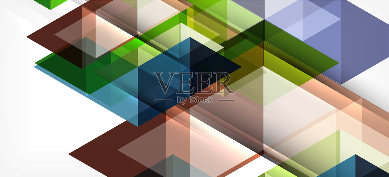 现代马赛克三角形模板背景大插画图片素材