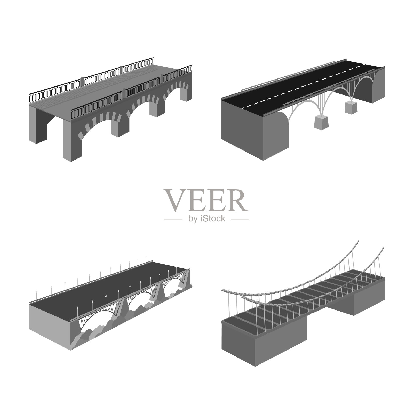 连接和交叉插画图片素材