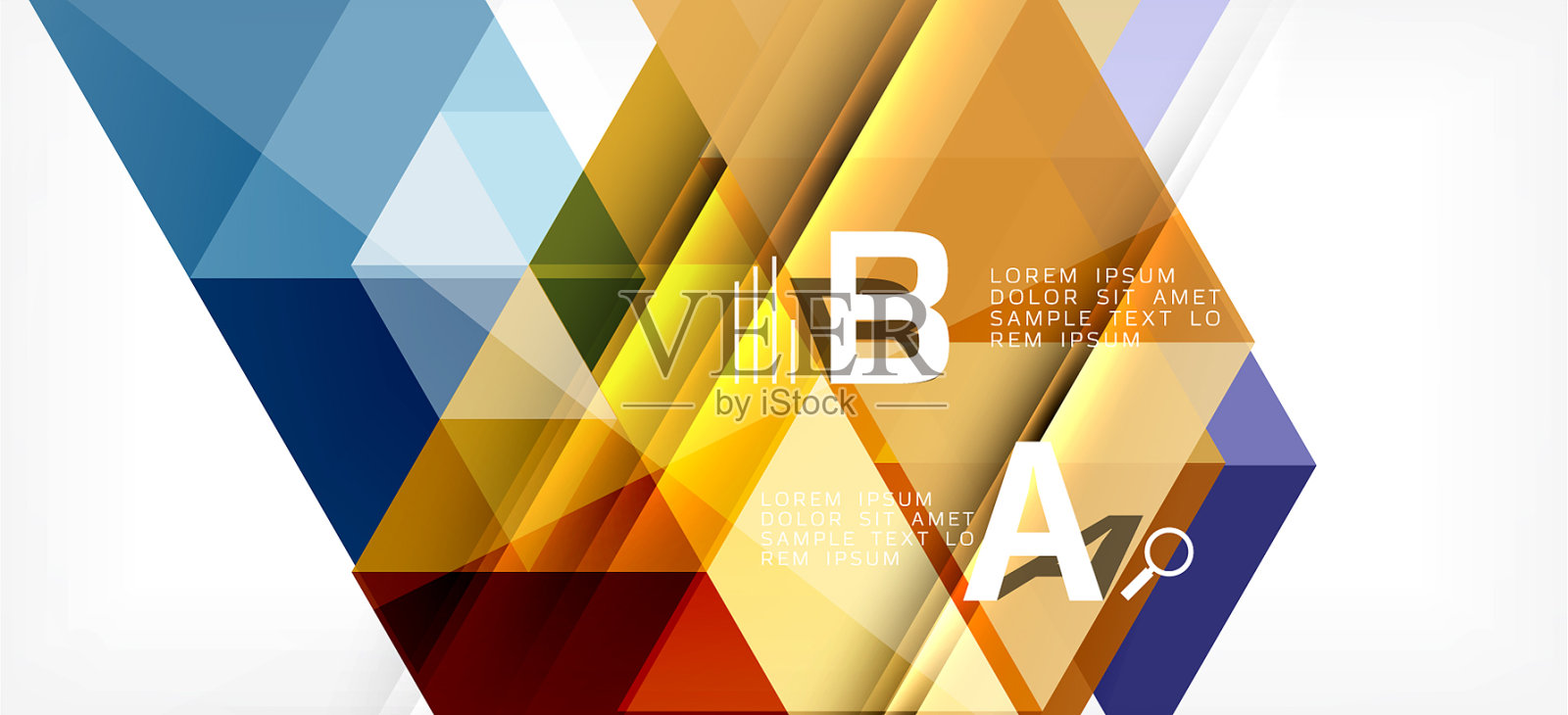 抽象概念三角形图形元素插画图片素材