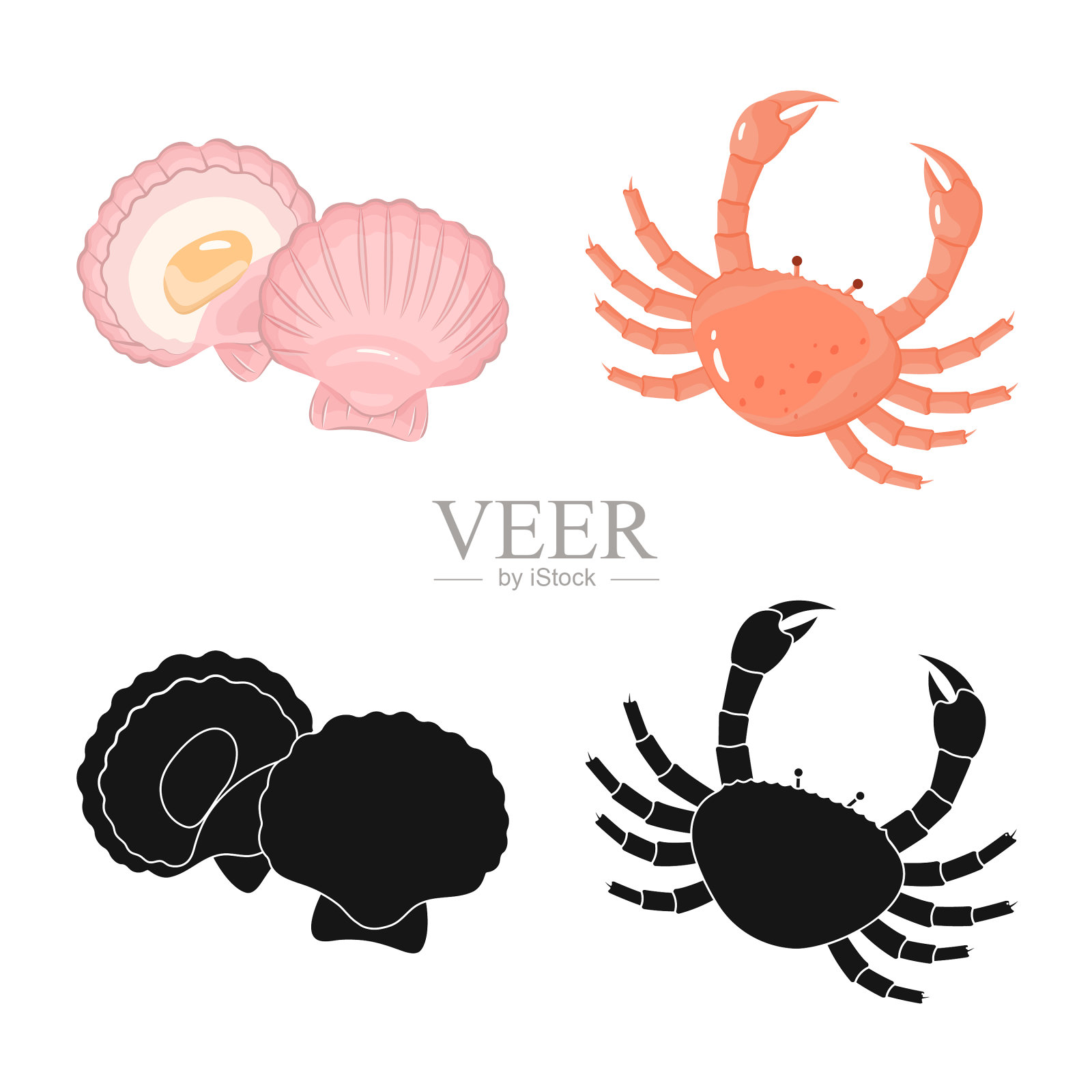 鲜活餐厅标志图标素材