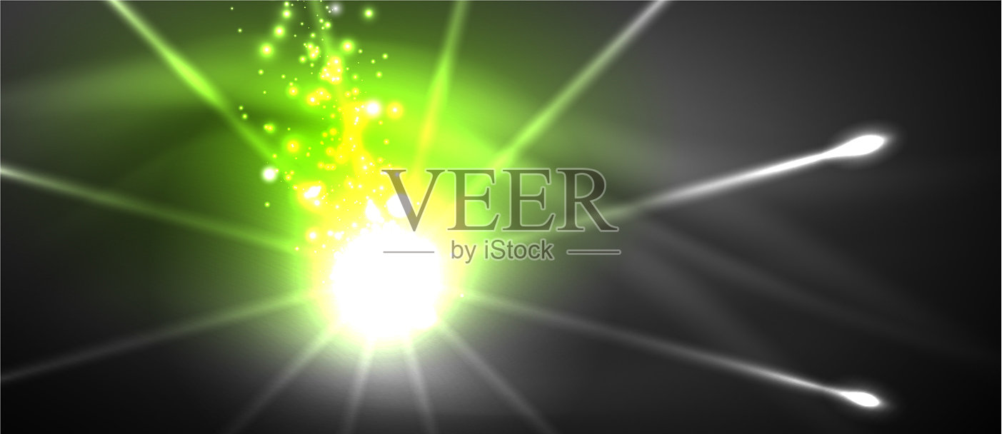 五彩缤纷的烟火显示天空乌云密布插画图片素材