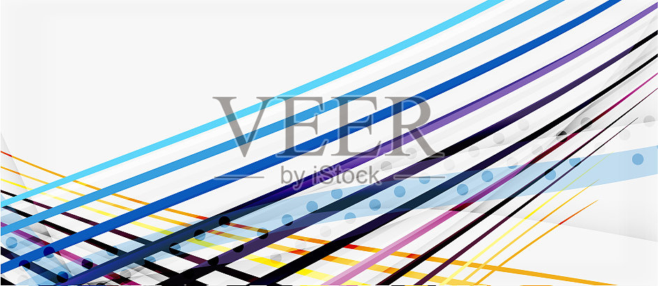 时髦的颜色条纹线条波浪伟大的设计插画图片素材