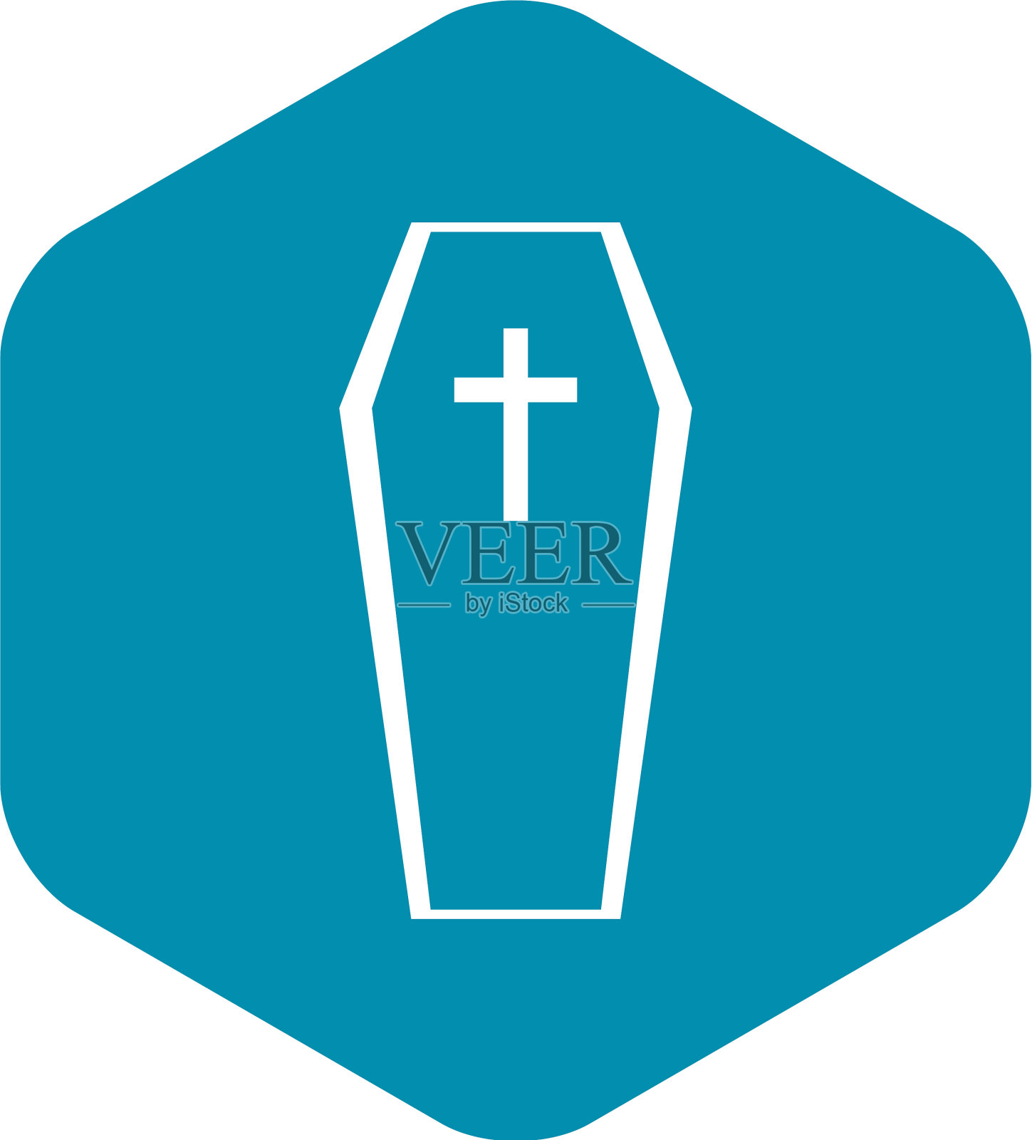 棺材图标简约风格插画图片素材