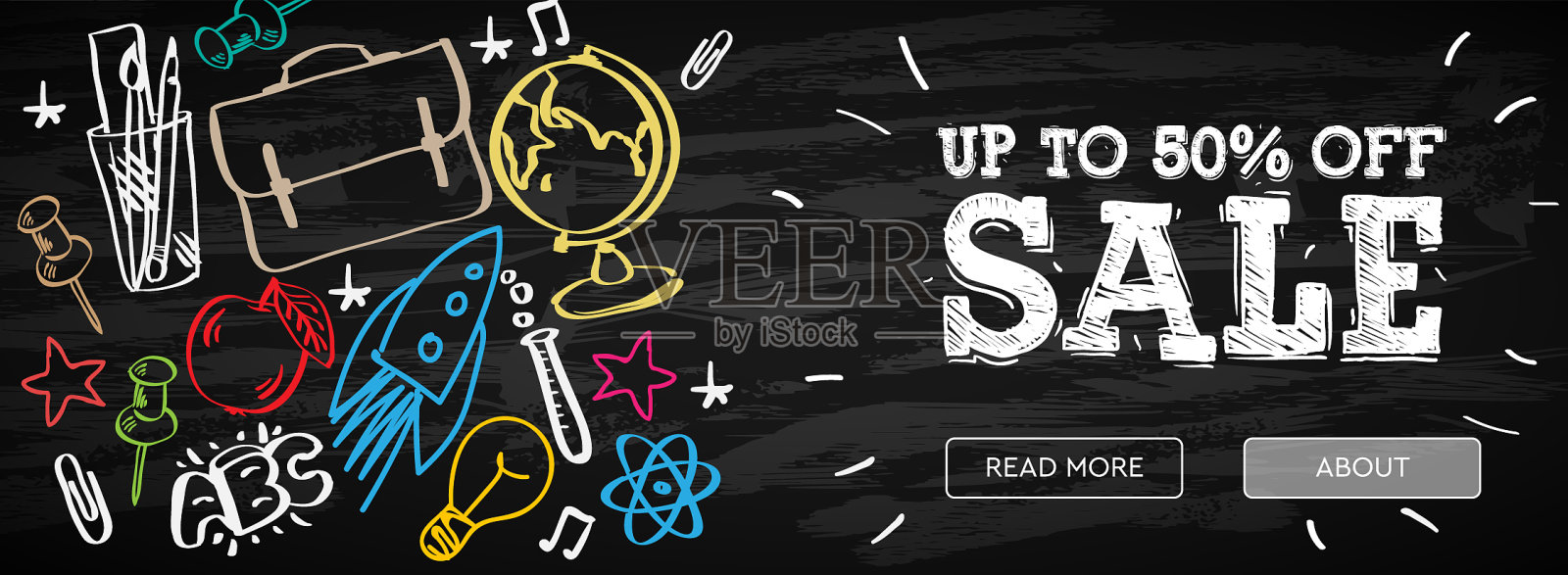 欢迎回到学校大甩卖设计模板素材