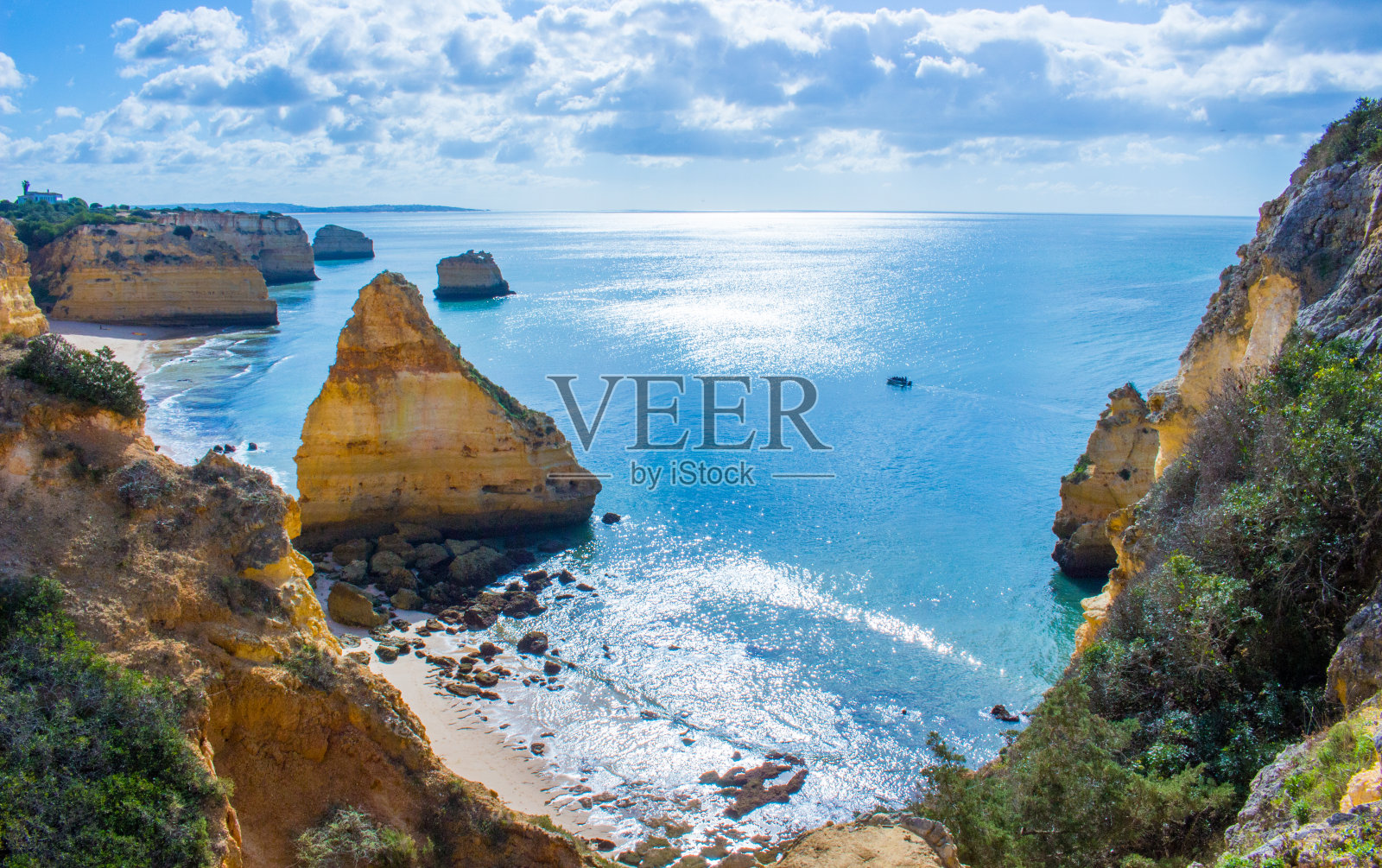 葡萄牙的阿尔加维海岸线照片摄影图片