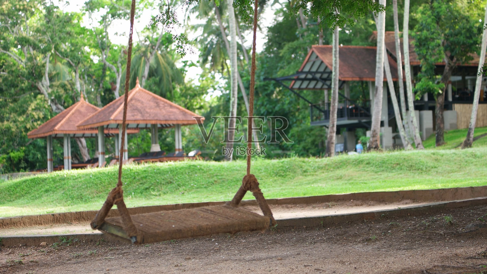 斯里兰卡有秋千的乡村地区照片摄影图片