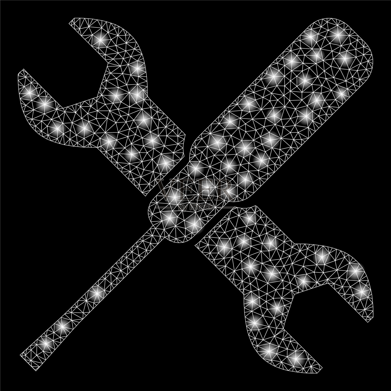 散斑网带散斑网的工具插画图片素材