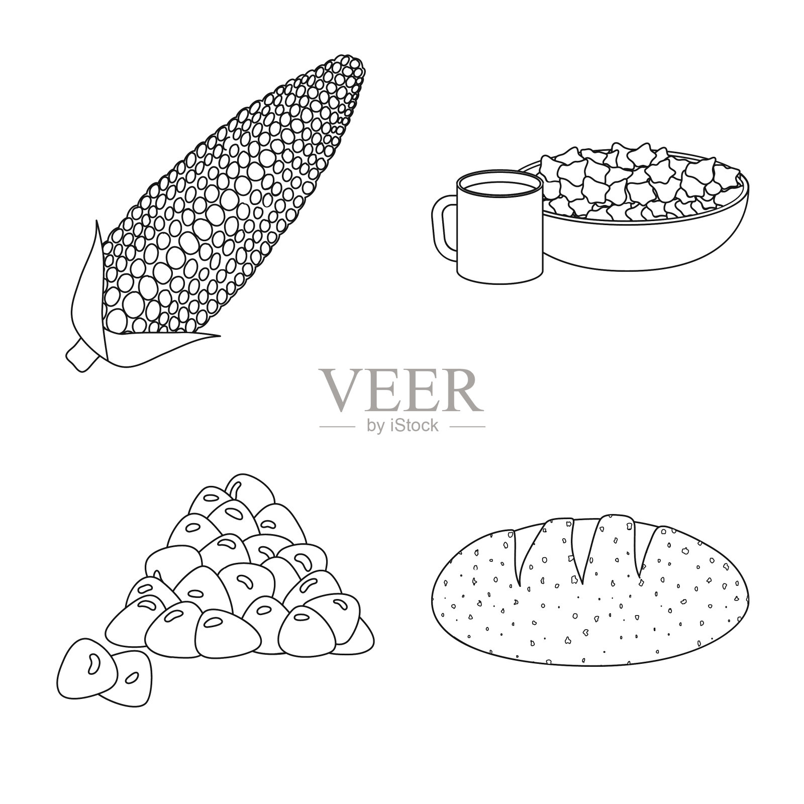 农业和作物标志插画图片素材