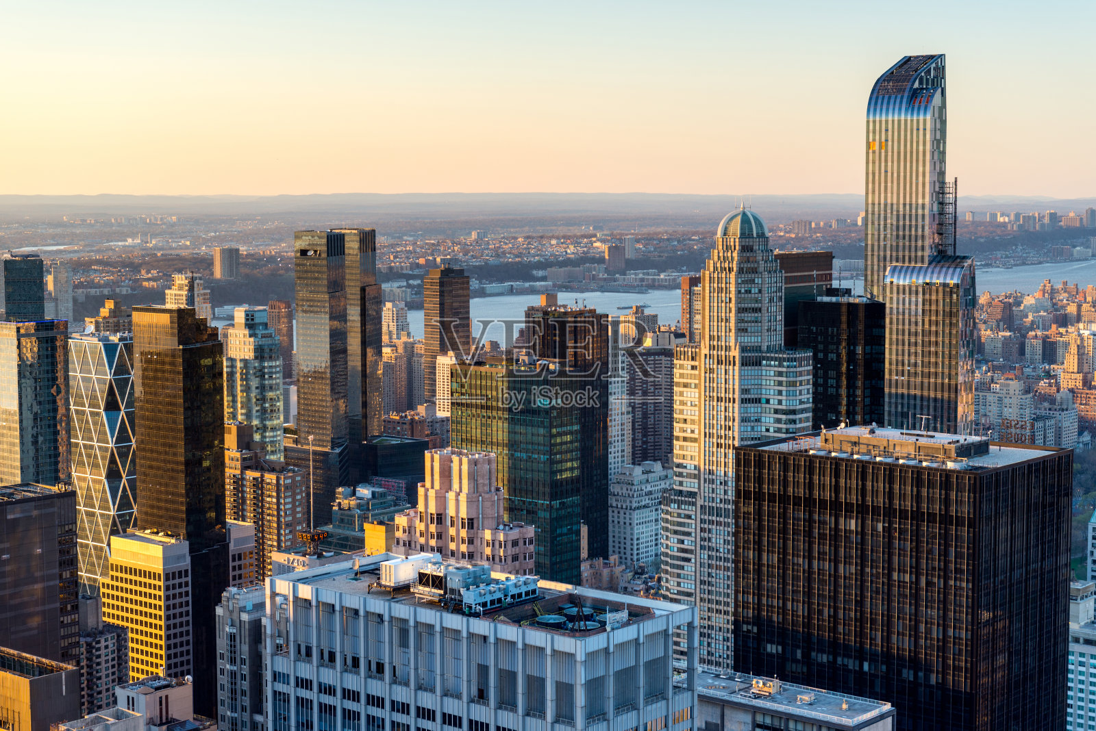 美国纽约黄昏天际线照片摄影图片