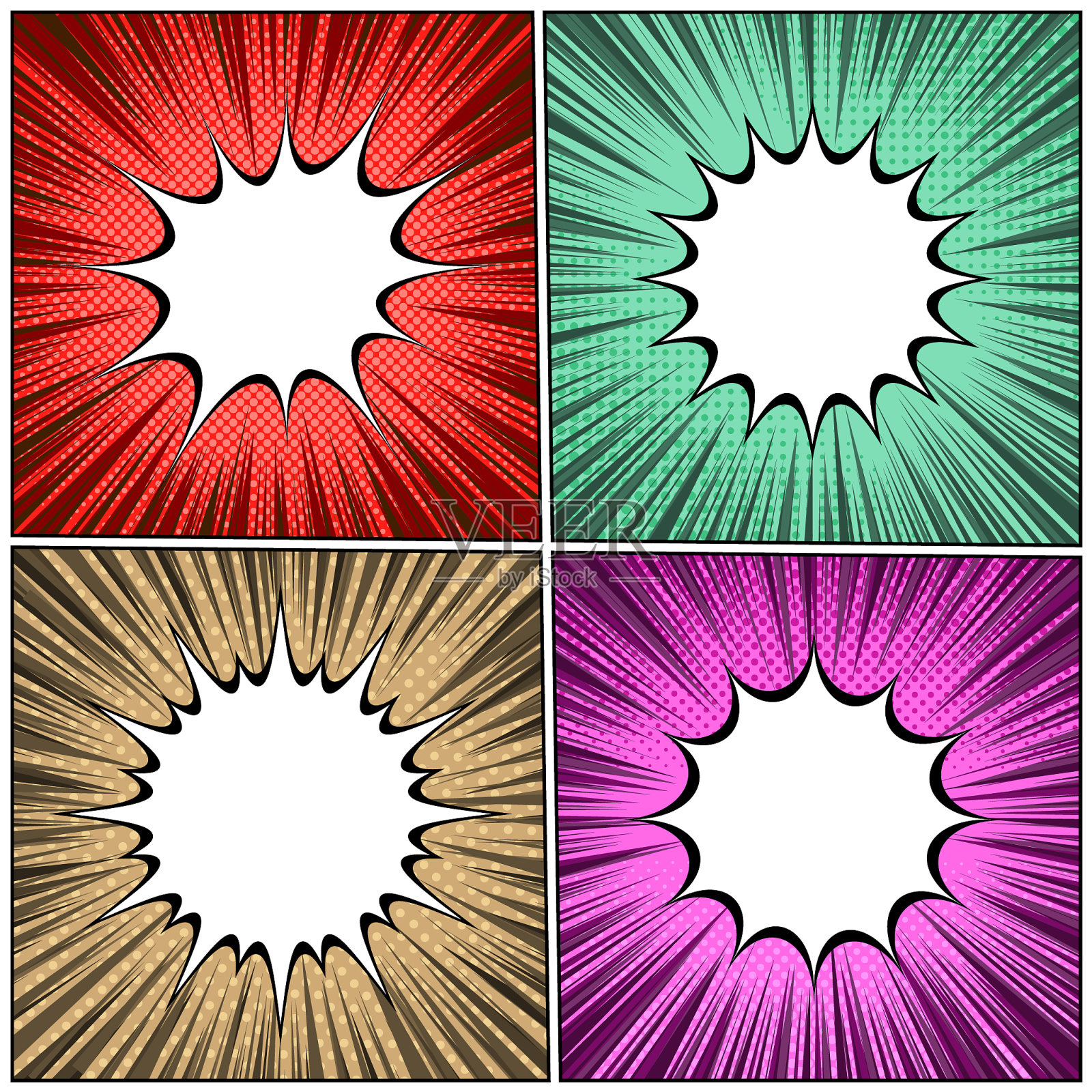 喜剧爆炸背景构图插画图片素材