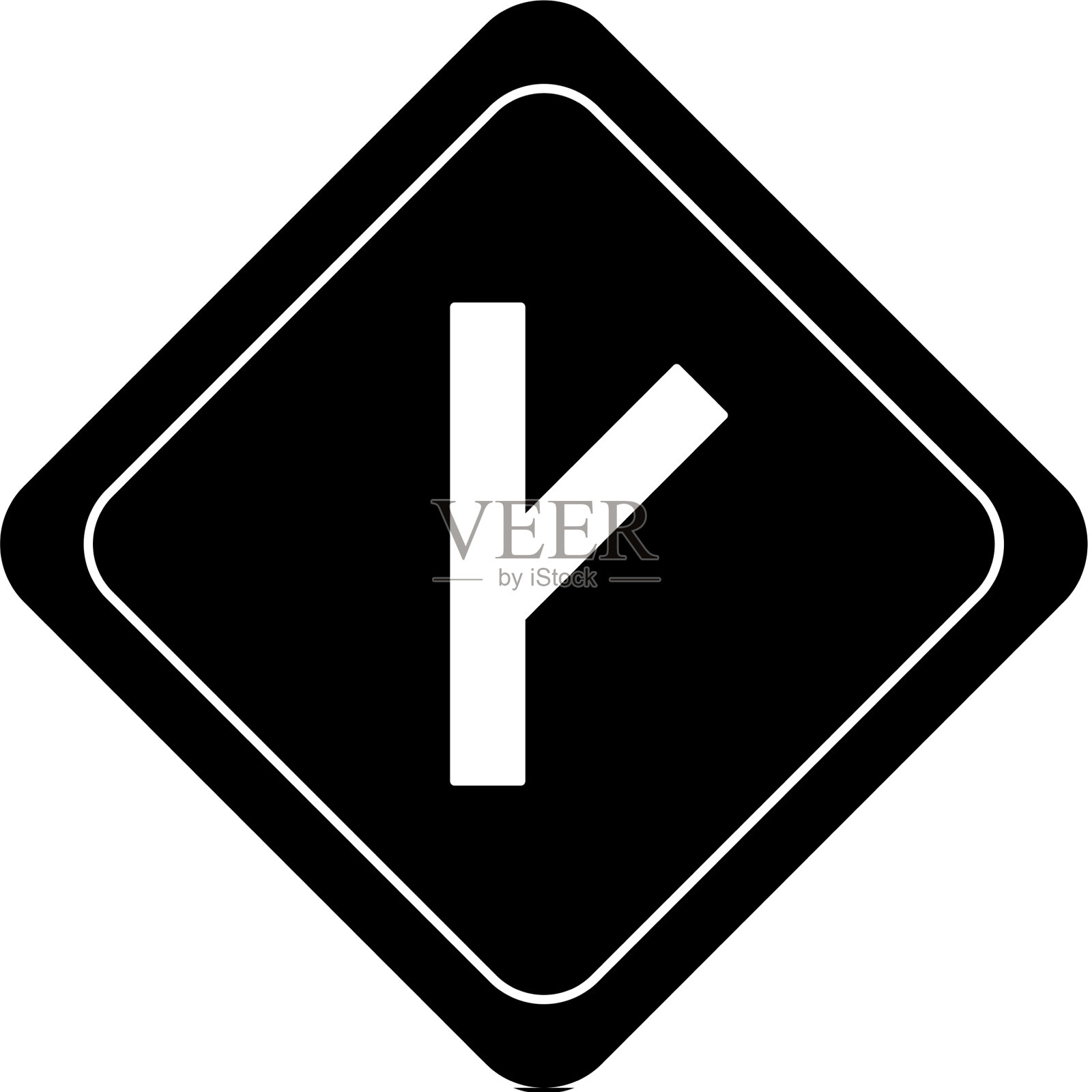 链接道路字形黑色图标设计元素图片