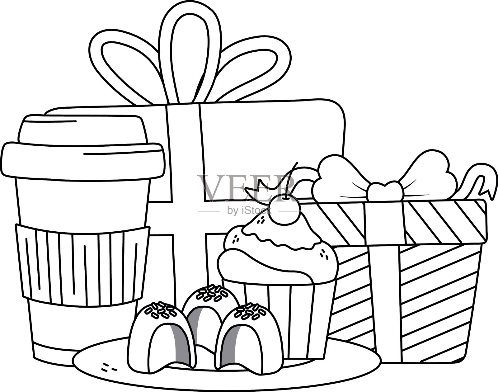 孤立生日快乐惊喜设计设计元素图片