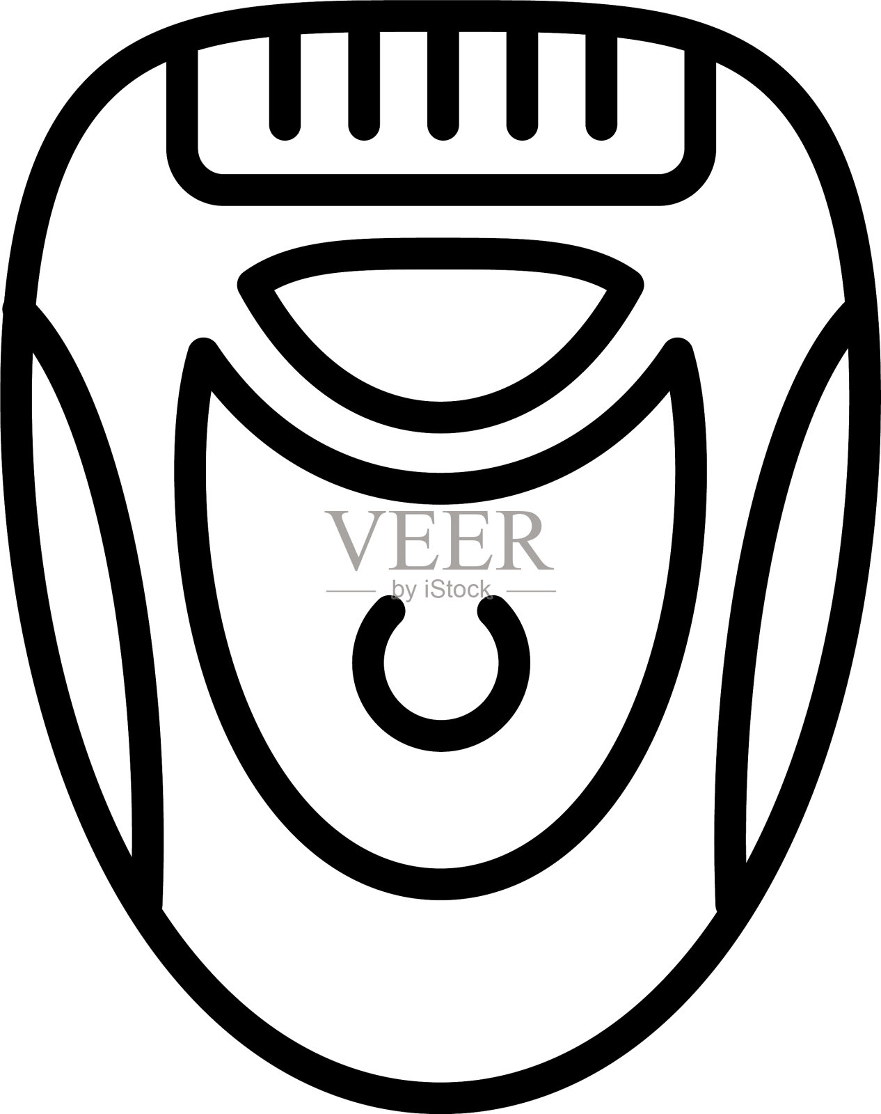 女人剃刀图标轮廓风格设计元素图片