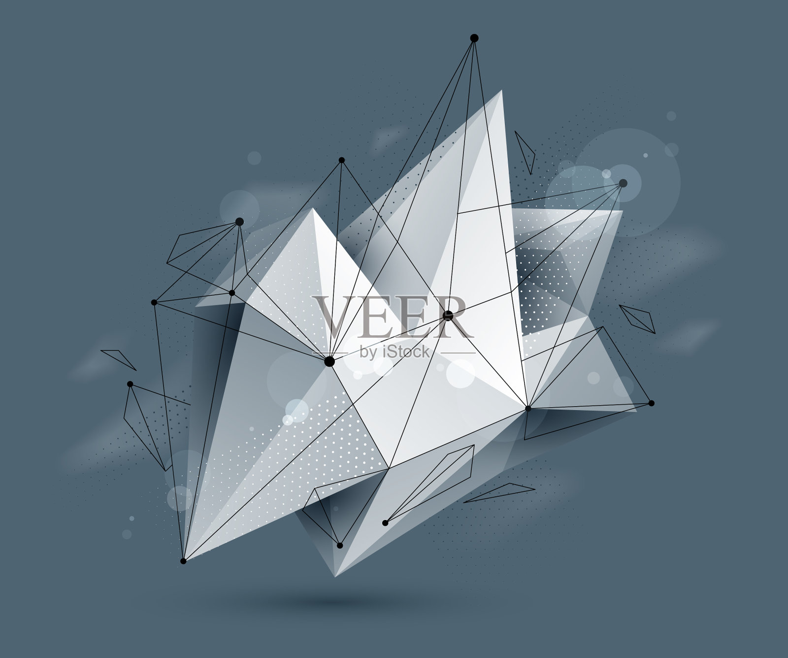 多边形形式抽象设计现代未来主义插画图片素材