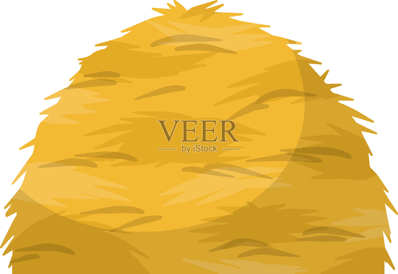 小麦穗束农村作物插画图片素材